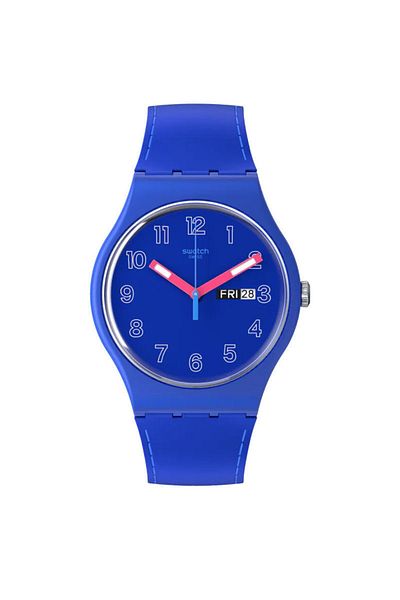 Swatch ساعة يد كوبالت ديسكو للرجال So29n705