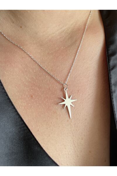Armeks Gümüş Kutup Yildizi Kolye - Kutup Yıldızı Kolye -kuzey Yildizi Kolye-kuzey Yıldızı Kolye-zarif Kolye