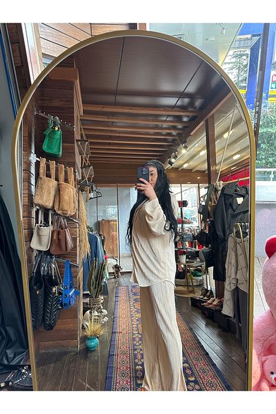 Rabury Butik طقم جاكيت وبنطلون باللون البيج