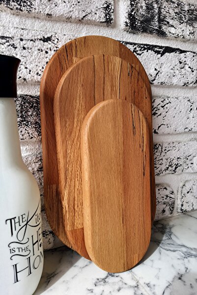 SürLaz Kesme Tahtası Sunum Tabağı Servis Tabağı Ahşap Kesme Tahtası Kayın Ağa...