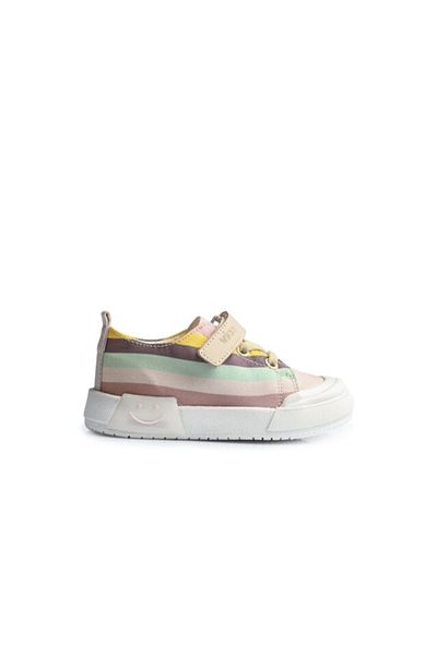 Vicco Elf Girl's Beige Linen Lighted Shoes