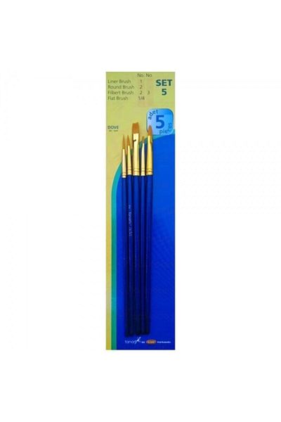 Fanart Academy 500 Series Synthetic Bristle Brush Set No:5 - Σετ 5 Νερού, Λαδιού, Γκουβάζι και Ακρυλικής Βαφής.