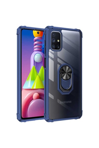 ZM STORE Samsung Galaxy M51 Case Full Protection of Edges Transparent Ring St...