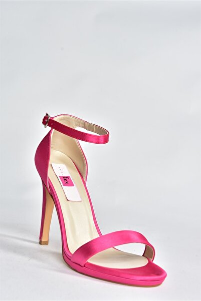 Fox Shoes Fukszia szatén szövet vékony szalaggal rendelkező női estélyi ruha cipő M348072404