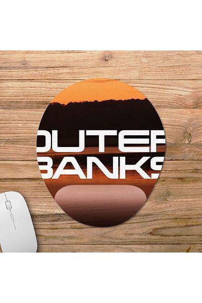 Pixxa موديل لوحة ماوس مع مسند للمعصم من Outer Banks - 3 بيضاوي
