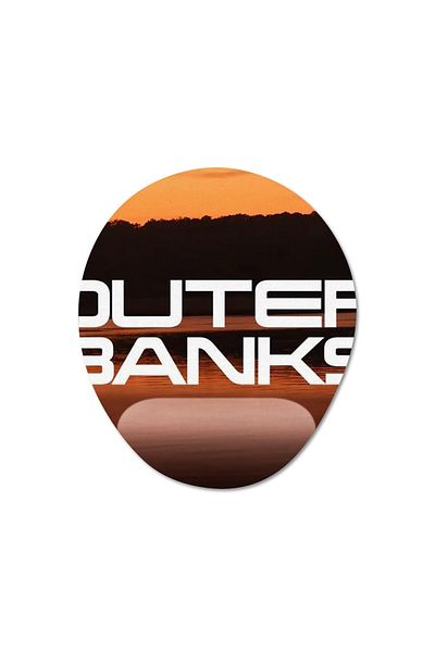 Pixxa موديل لوحة ماوس مع مسند للمعصم من Outer Banks - 3 بيضاوي
