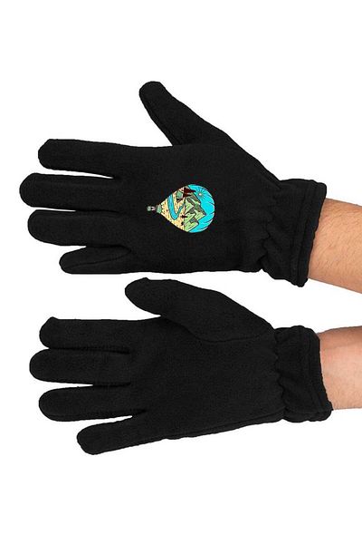 herotasarım Μακριά χειμωνιάτικα γάντια Fleece - Flying Balloon Printed, Bll3695