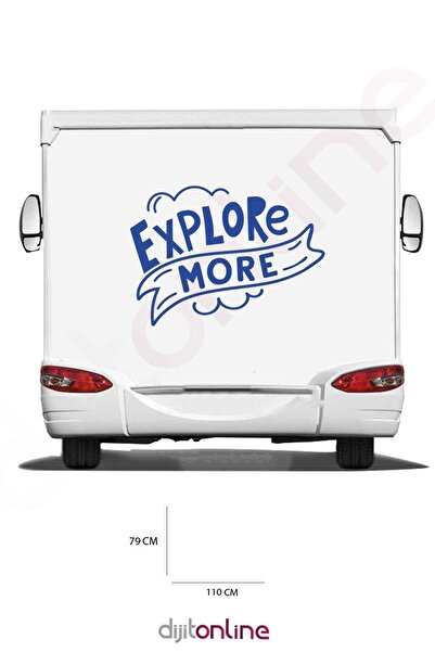 Dijitonline Autocolant pentru rulotă - Autocolant Explore - 110x79cm