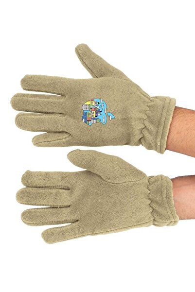 herotasarım Mănuși lungi de iarnă din lână - imprimeu măr, Bll3671