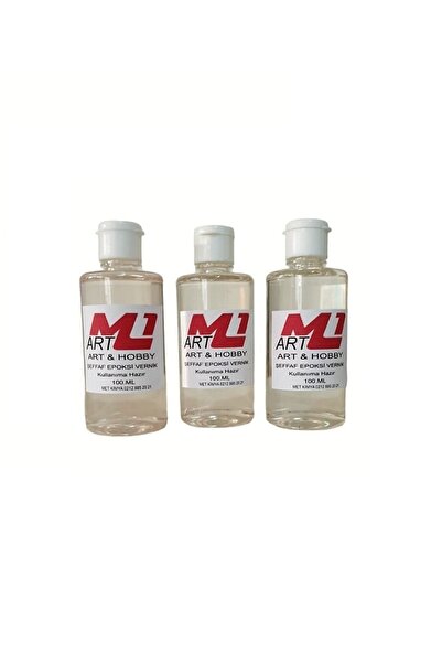 m1 art Şeffaf Epoksi Vernik 100.ml X 3 Adet