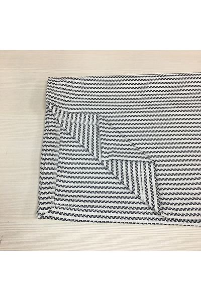 Renk Tekstil Evimrenk Krc Single Black Knitted Stripe Textured Pique Blanket