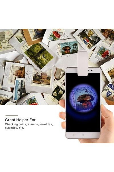 Bosile Mini Pocket Microscope with Universal LED Light for All Camera Phones