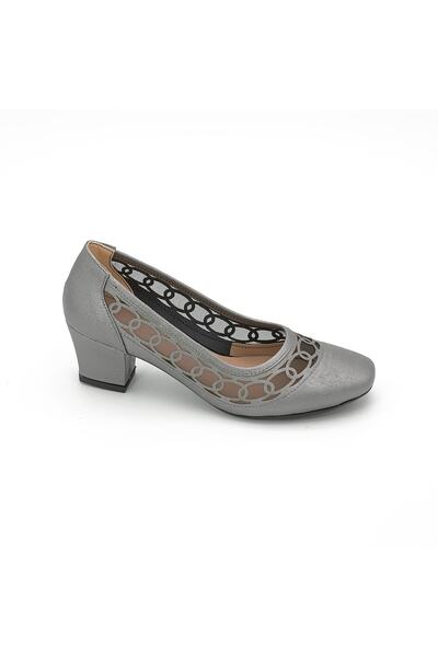 Metin Kundura 8618 Klasik Ayakkabı 5.5 Cm Platin