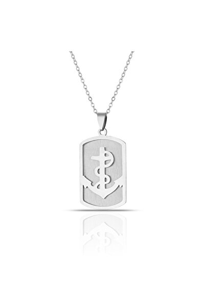 Forentina Gray Chip Model Men's Necklace Ps2862