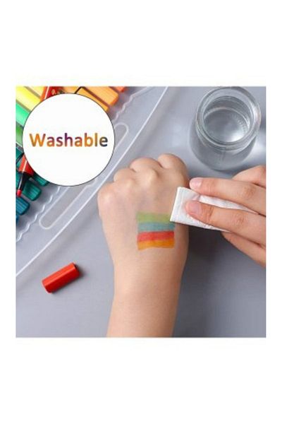 Janissary 12 Jumbo Felted Paint Pens, Washable Marker Painting Pens Set 12 Colors