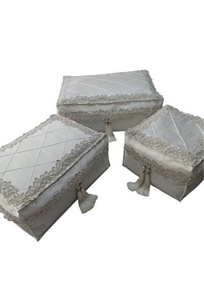 ÇEYİZAL Üçlü Hurç Seti, Gelin Bohçası, Çeyizlik Hurç