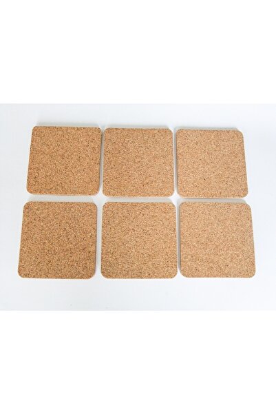 Lilys قاعدة أكواب من الفلين مربعة 6 قطع (9 سم × 9 سم سمك 0.5 سم)