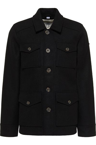 Dreimaster Vintage Übergangsjacke aus Wollgemisch rauchig