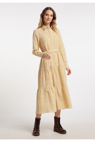 Dreimaster Blumenprint Boline ile Vintage Maxikleid