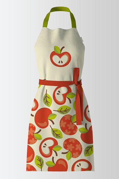 AYSHOME Ays Home Exclusive Apple Patterned Kitchen Apron