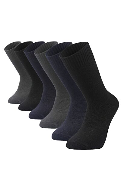 TECO STYLE Pachet de 6 șosete simple pentru bărbați, din bumbac, anti-transpi...