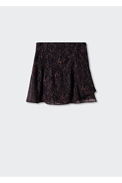 Mango Teen Desenli Fırfırlı Etek