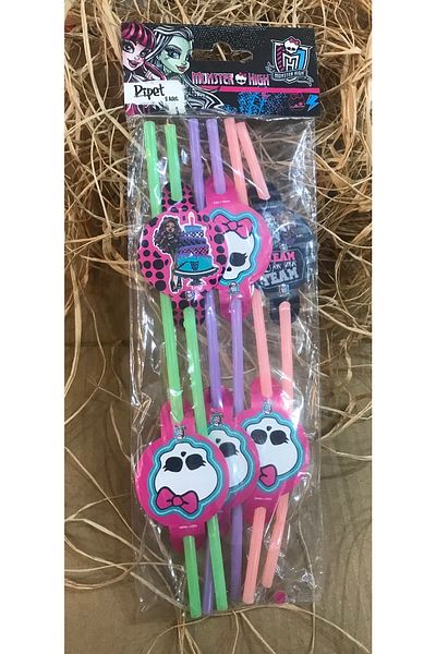 Deniz Party Store Monster High Plastic Straws Pack of 6