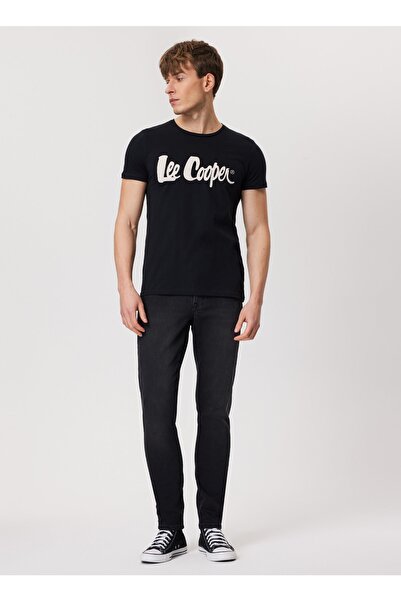 Lee Cooper بنطال جينز رجالي بقصة ضيقة بخصر عادي 232 Lcm121080 جيف بوبي منتصف