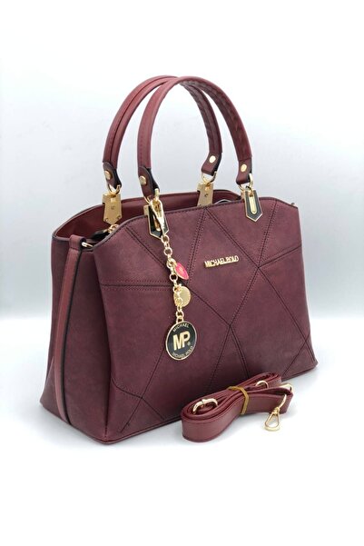 mıchael polo Kadın Bordo 5 Bölmeli El Ve Çapraz Çantası