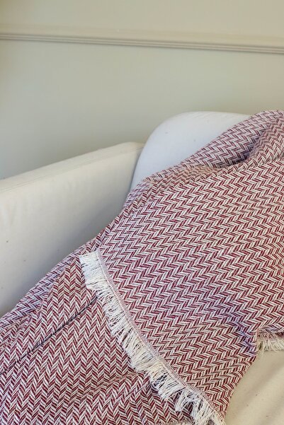 Mahmi Pamuk Kaymaz Koltuk Çekyat Örtüsü 170 X 210 Cm Gül Kurusu