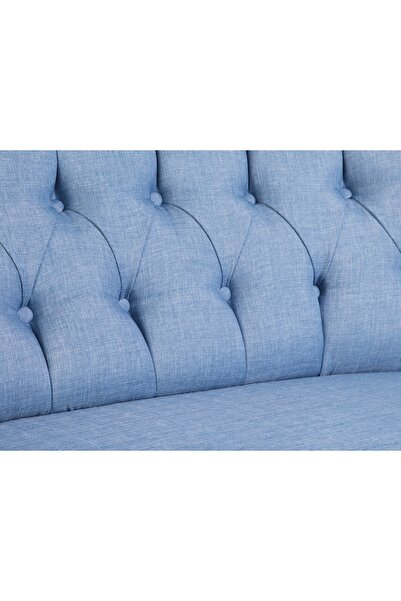 Ze10 Design Richland  Loveseat İkili Kanepe Indigo Mavi