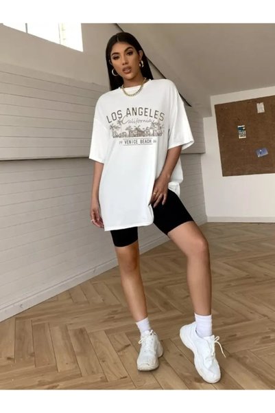 trendgar Yenice Beach Printed Oversize T-shirt