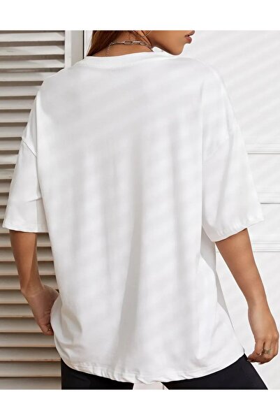 trendgar Plain White Oversize T-shirt