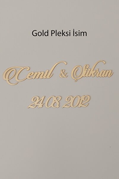 Verda Çerçeve Çerçeveler Için Gold Pleksi Isimlik Ve Tarih! Parlak Pleksi Isi...