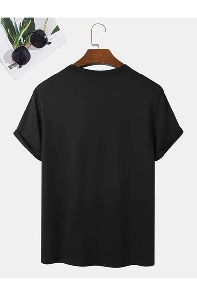 Josette Μπλουζάκι Unisex Μαύρο 1977 Printed Crew Neck Oversize