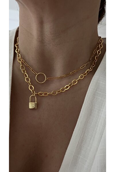 Vi store Halka Zincirli Kilit Kolye