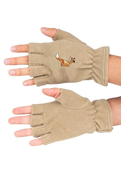 herotasarım Γάντια Winter Fox με στάμπα και διακοσμητικά κοψίματα από φλις - ...