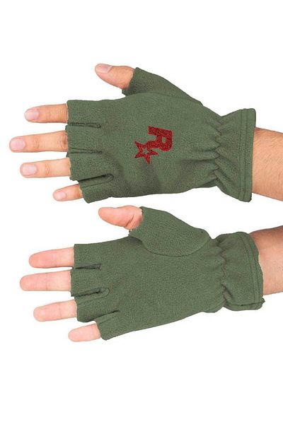 herotasarım Rockstar Printed Cutout Winter Fleece Gloves - Bll3708