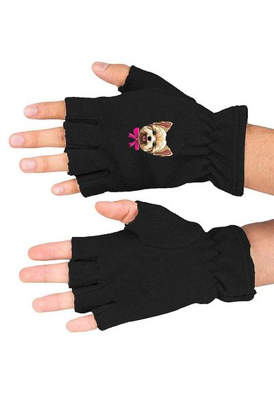 herotasarım Γάντια Fleece με στάμπα Winter Dog - Bll3566