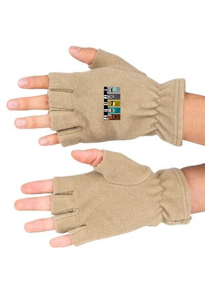 herotasarım Χειμερινά γάντια φλις με σχέδια - Best Cartoon Printed Bll3616