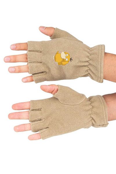 herotasarım Pokemon Printed Psyduck Χειμερινά Γάντια - Fleece Cut Bll3823