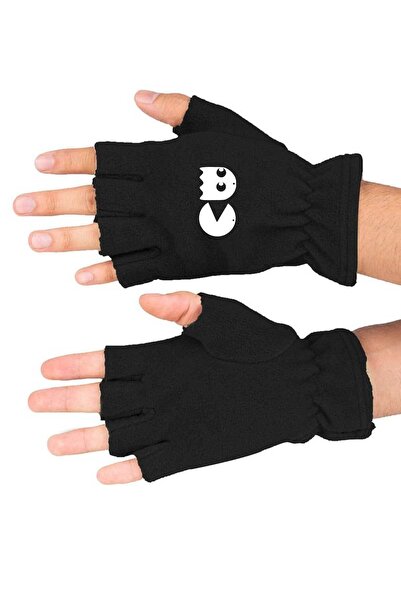 herotasarım Χειμερινά γάντια φλις με σχέδιο Pac-man - Bll3778