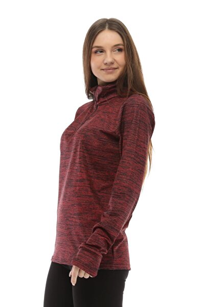 GHASSY CO. Kadın Running Nem Emici Uv Güneşten Koruma Parmaklık Detaylı Uzun Kollu Outdoor Spor Tshi