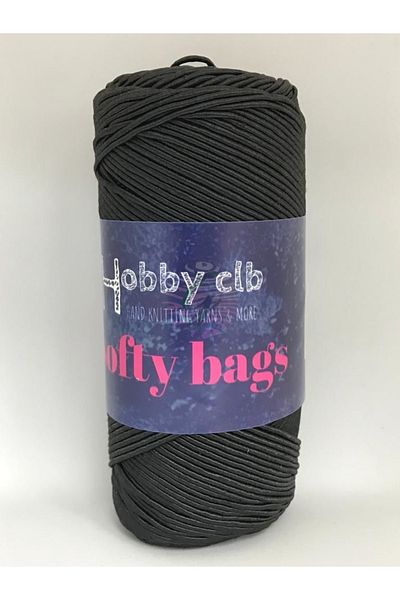 hobby club Softy Bags Supra Mumlu Σχοινί Τσάντα Σχοινιού 200 Γρ.5 Τεμάχια (1κιλ) Μαύρο