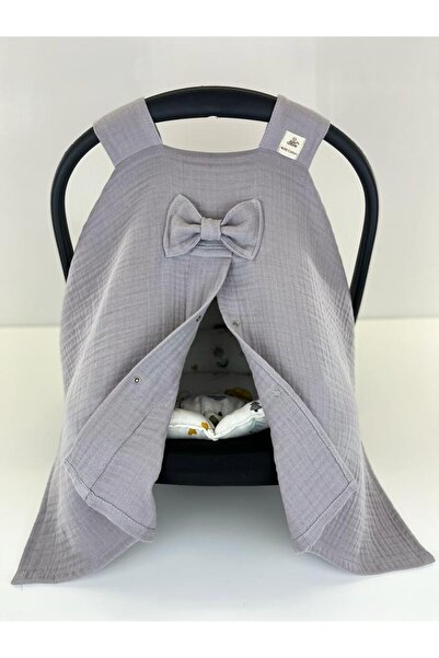 Puro Cotone غطاء عربة أطفال من الموسلين مكون من 4 طبقات ووسادة عربة أطفال بال...