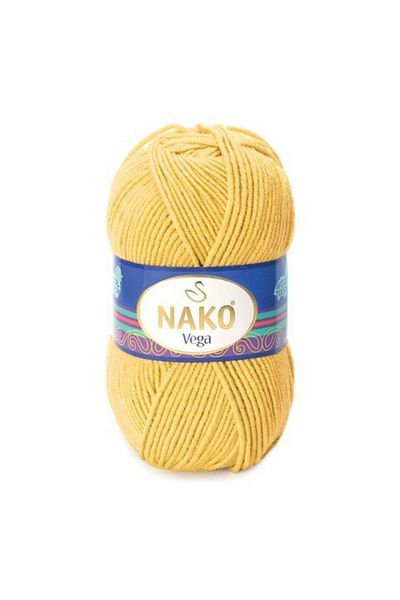NAKO Vega Premium - 5 Pieces Yellow Acrylic Hand Knitting 10598
