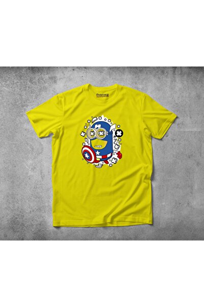 Freeyez Captain Minion Unisex Pamuklu Penye T-shirt
