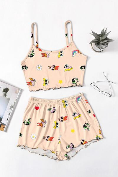 PEMBİŞ HOMEWEAR Set de pantaloni scurți Favela Powerpuff Süpersoft