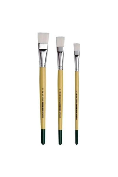 Art Tone Art Design Oil Paint & Acrylic Paint Brush Flat Cut Series 986 Set N...