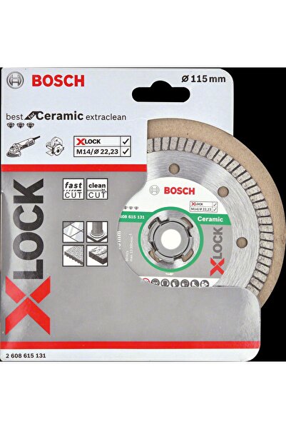 Bosch - X-lock - Best Serisi Seramik Için, Extra Temiz Kesim Turbo Segman Elmas Kesme Diski 115 Mm